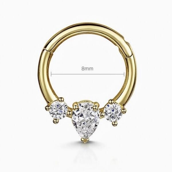 Drop Halka Piercing Gold