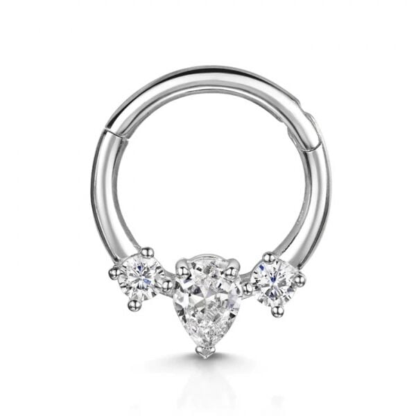 Drop Halka Piercing Silver