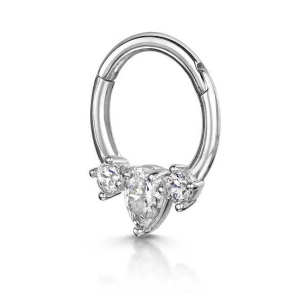 Drop Halka Piercing Silver