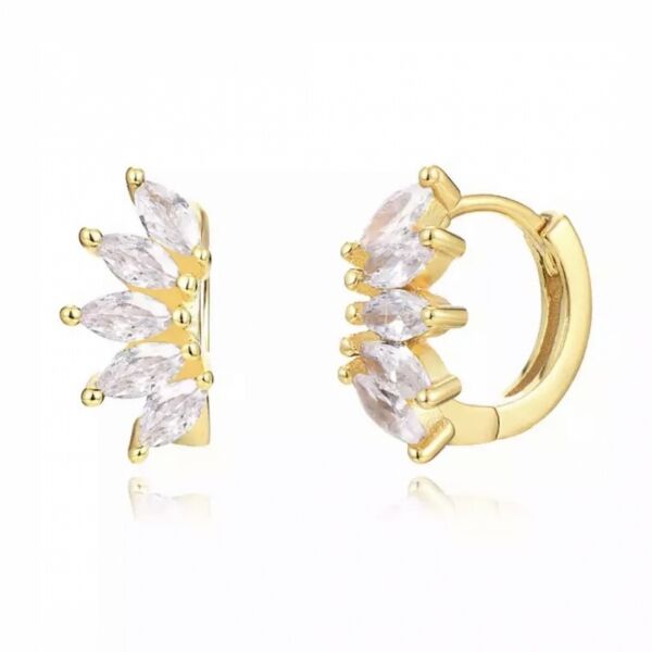 Micro Markiz Hoop Küpe Gold