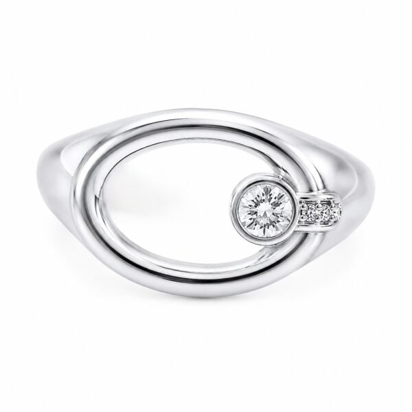 Sindy Bezel Elips Yüzük