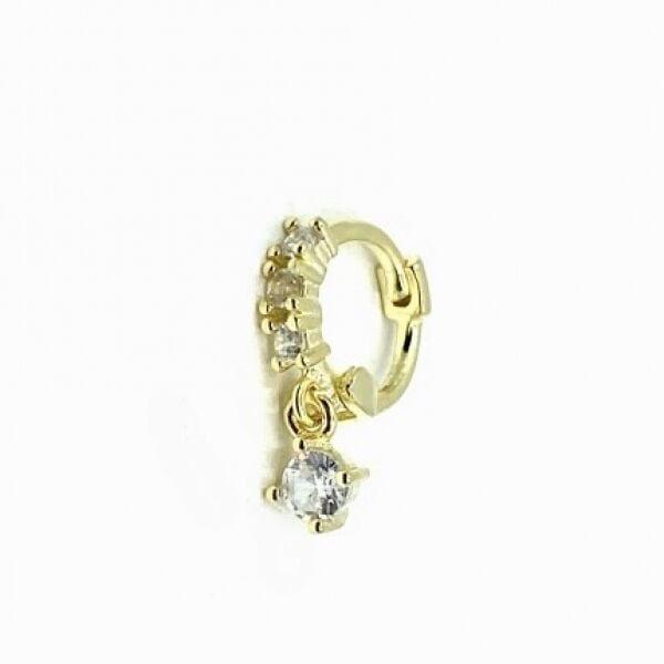 Tektaş Halka Piercing Gold