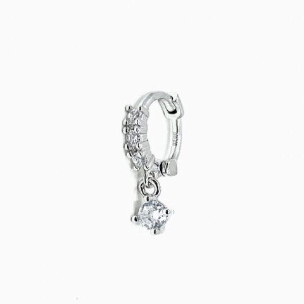Tektaş Halka Piercing Silver