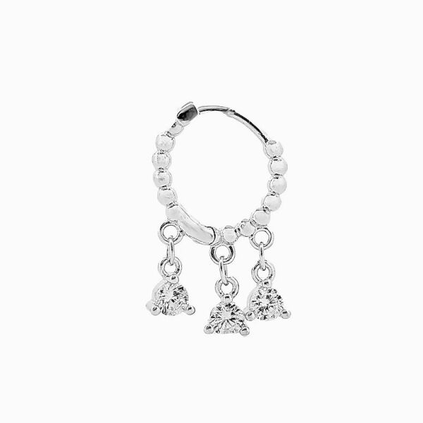 Jane Bubble Halka Piercing Silver