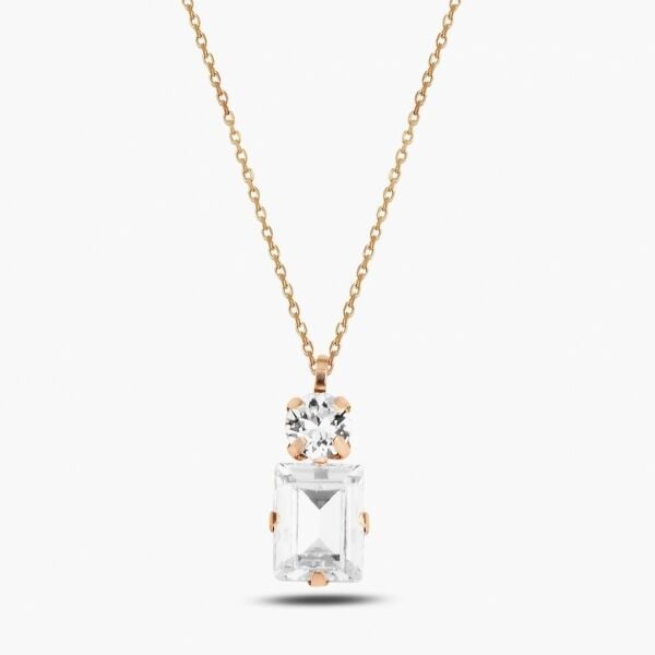 İtalyan Baget Swarovski Taşlı Sertifikalı Kolye