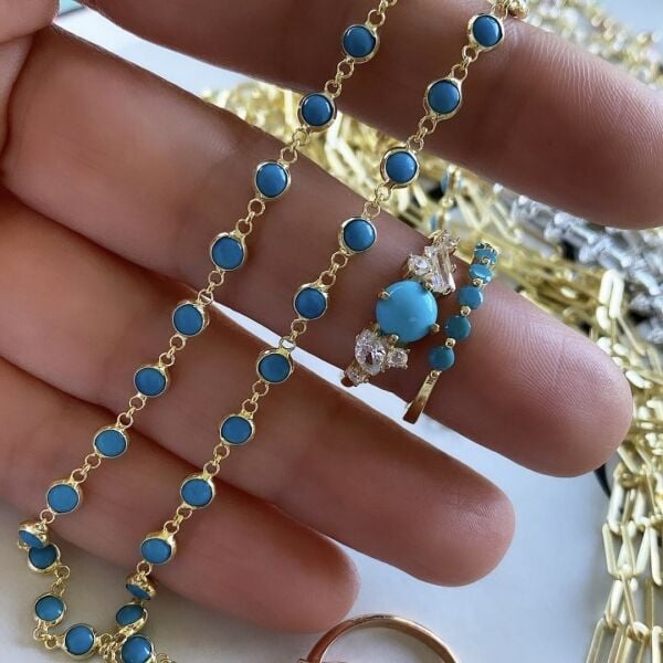 Firuze Bezel Choker