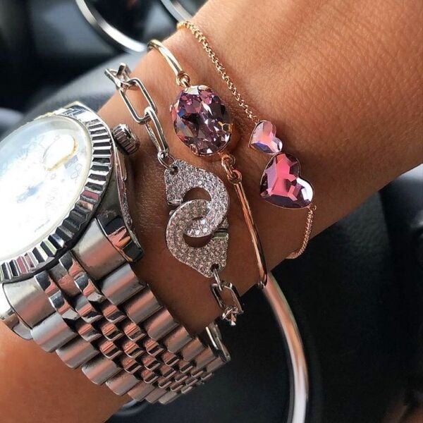 Swarovski Kalp Bileklik