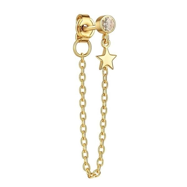 Bezel Star Zincir Küpe