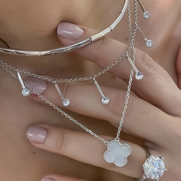 İtalyan Swarovski Çubuk Kolye