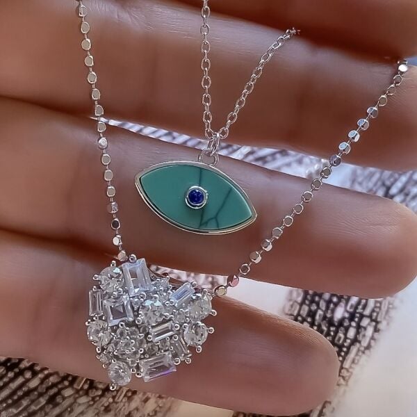 Firuze Evil Eye Kolye