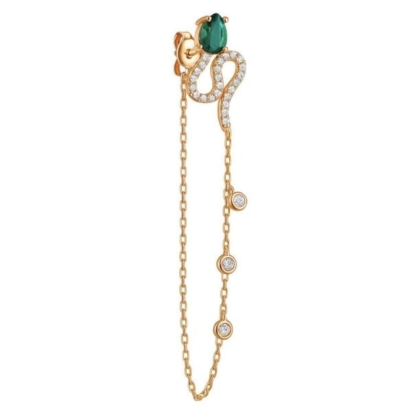 Yeşil Drop Serpent Küpe 1