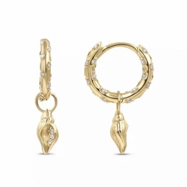 Olivia Oyster Charm Küpe