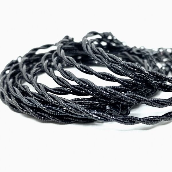 İtalyan Unisex Black Burgu Bileklik