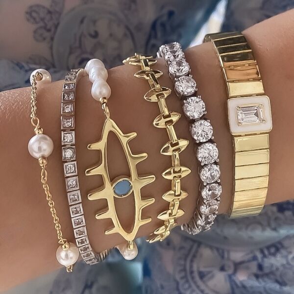 Taşlı Cubic Bileklik