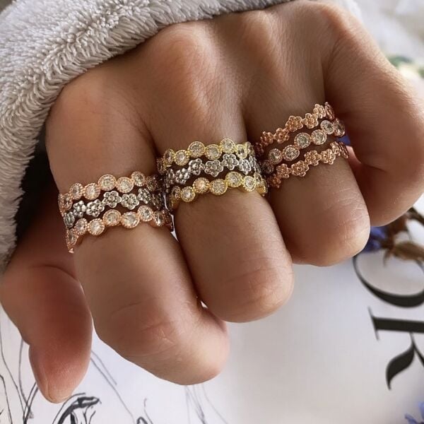 Bezel Zigzag Tamtur Yüzük