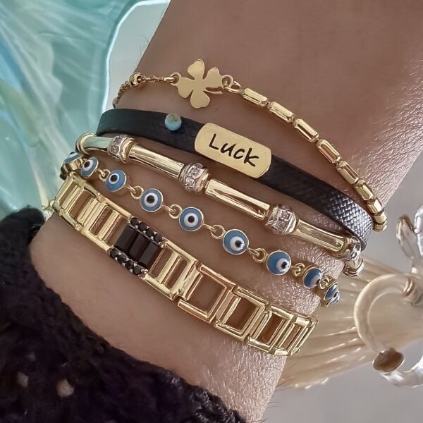 Luck Siyah Tasarım Bileklik