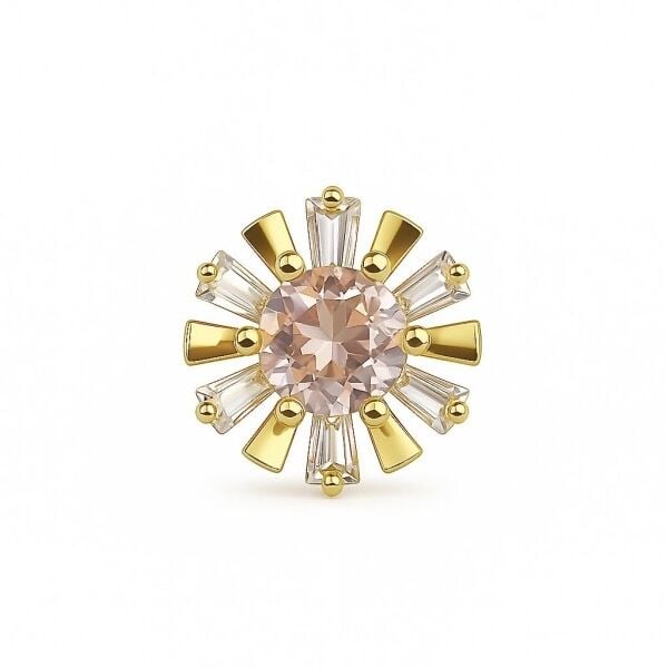 Yellow Begi Flow Küpe Gold - Pembe
