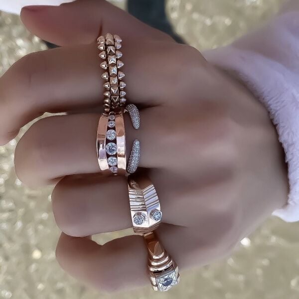 Double Bezel Line Yüzük