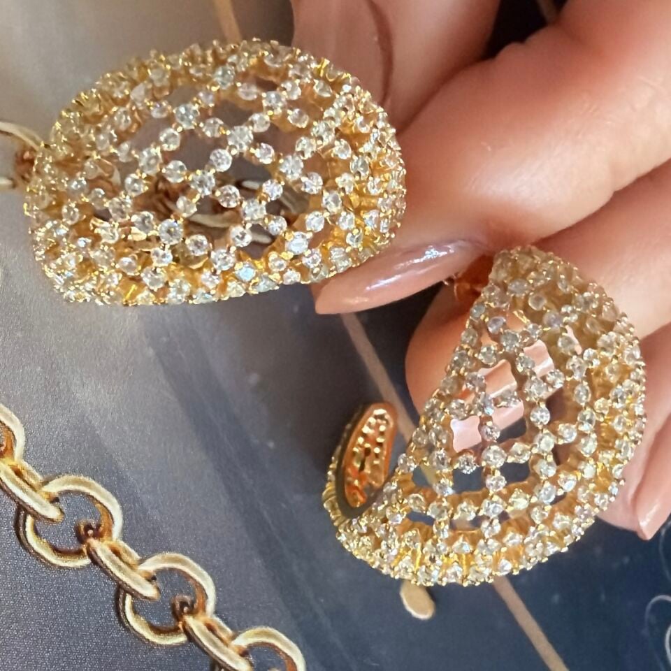 Premium Series Kafes Bombe Halka Küpe