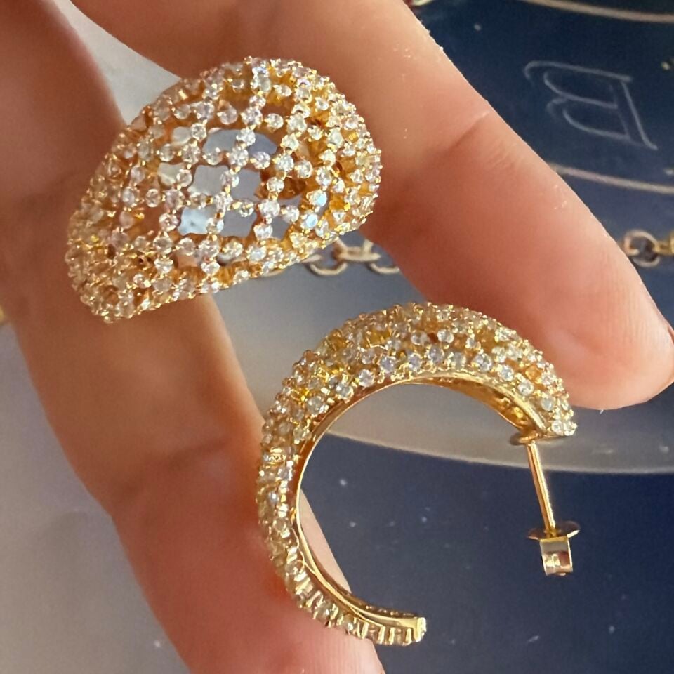 Premium Series Kafes Bombe Halka Küpe