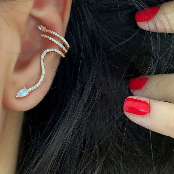 Yılan Cuff Küpe
