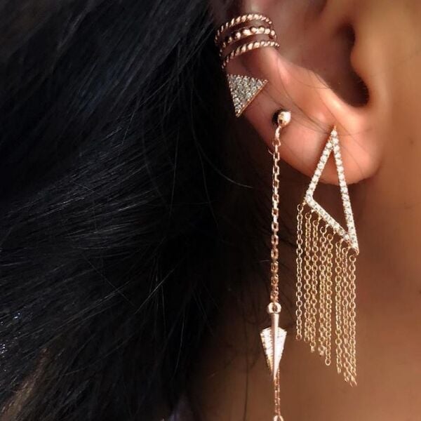 Üç Sıra Ear Cuff
