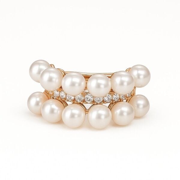 İki Sıra İnci Ear Cuff