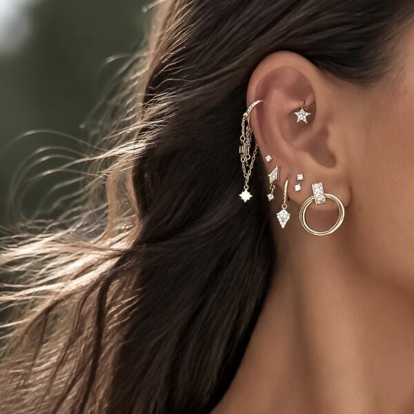 Yıldız Tektaş Halka Piercing