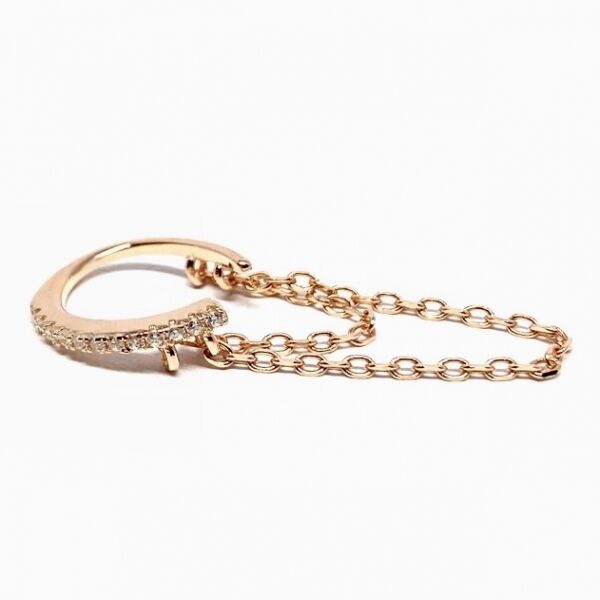 Strip Double Chain Ear Cuff