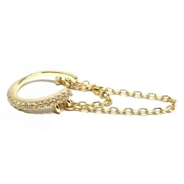 Strip Double Chain Ear Cuff