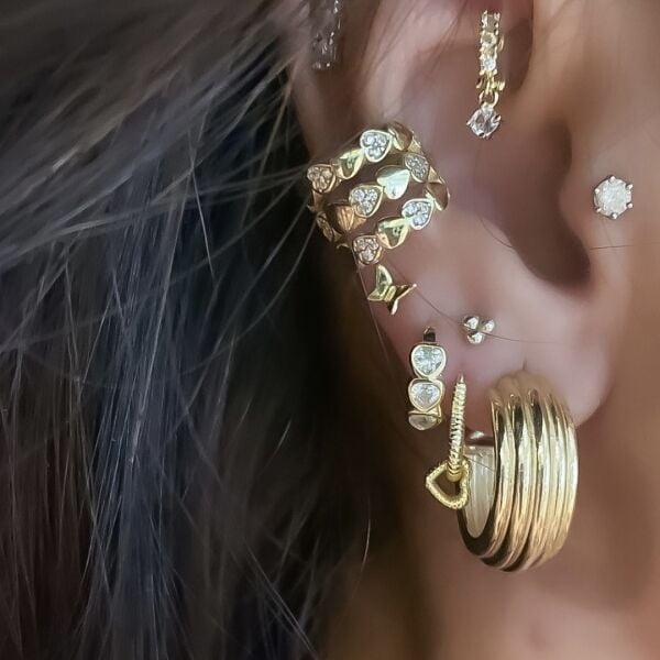 Üç Sıra Kalp Cuff